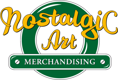 Merchandising nostalgic art logo