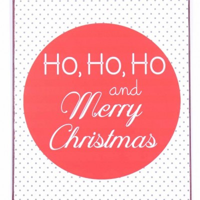 em5326 ho ho ho merry cristmas rustiek tekst bord cadeau kado online metaal deco decoratie