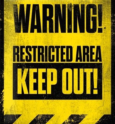 NA23172 Tin Sign 30x40cm Warning Keep Out gebold metalen bord rustiek tekstbord tekst bord cadeau kado online metaal decoratie