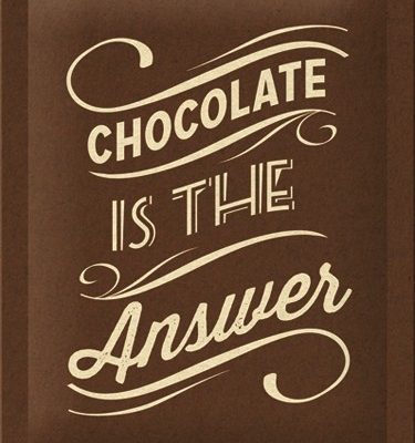 NA26159 Tin Sign 15x20 Chocolate is the Answer gebold metalen bord rustiek tekstbord tekst bord cadeau kado online metaal decoratie