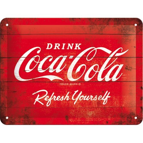 NA26173 - gebold metalen bord coca cola thin sign rustiek-tekst-bord-cadeau-kado-online-metaal-deco-decoratie