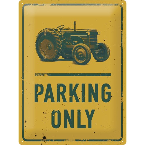 NA23210 Tin Sign 30x40 Tractor Parking Only gebold metalen bord rustiek tekstbord tekst bord cadeau kado online metaal decoratie