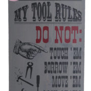 s624 my tool rules grijs color steigerhout mo&co tekstbord hout grappig decoratie
